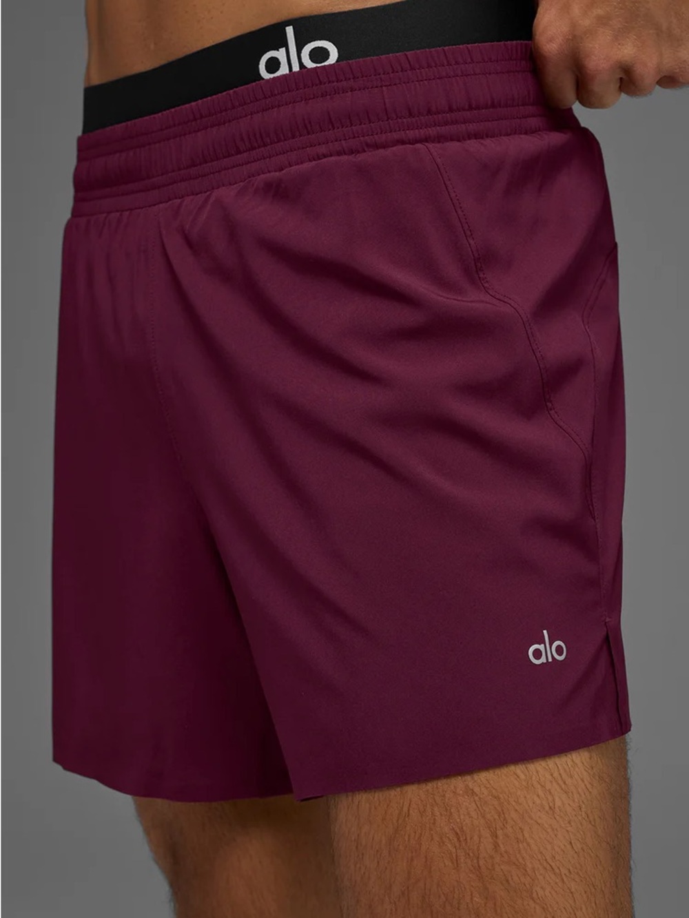 ALO Yoga Adapt Running Short 5” Burgundy (Maroon / Red) With Liner Men Shorts